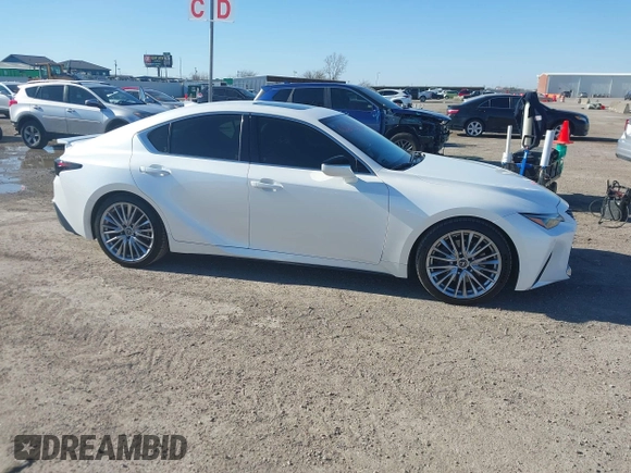 2022 Lexus IS with VIN JTHDA1D29N5118623, listed as a IAAI auction lot 41673973 with 50,292 mi miles. Bid and sale history available at carsss.com. Image 13.