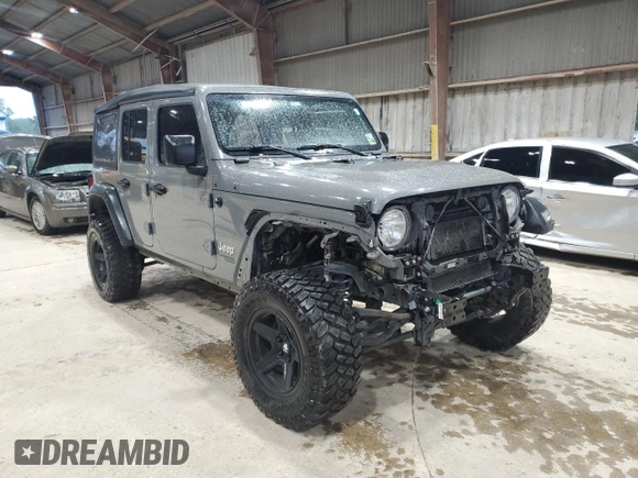 2018 Jeep Wrangler Unlimited Sport S с VIN 1C4HJXDNXJW225524, выставлен на аукционе Copart как лот 59790115 с пробегом 141 537 миль миль и Списание • Salvage title. История ставок и продаж доступна на DreamBid. Изображение 4.