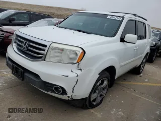 2014 Honda Pilot EX-L with VIN 5FNYF3H77EB015608, listed as a Copart auction lot 43647195 with 59,365 mi miles and Salvage Title. Bid and sale history available at carsss.com. Image 1.