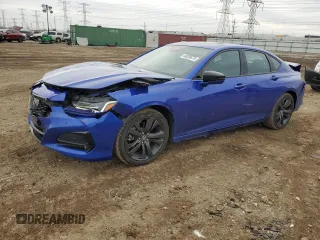 2021 Acura TLX w/A-Spec Package with VIN 19UUB6F53MA009911, listed as a Copart auction lot 44026675 with 46,938 mi miles and Salvage Title. Bid and sale history available at carsss.com. Image 1.
