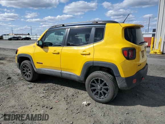 2016 Jeep Renegade Trailhawk with VIN ZACCJBCT7GPD99778, listed as a Copart auction lot 52452165 with 138,138 mi miles and Salvage Title. Bid and sale history available at carsss.com. Image 2.