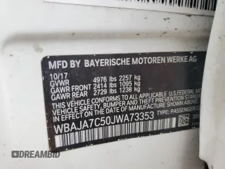 2018 BMW 5 Series 530i xDrive с VIN WBAJA7C50JWA73353, выставлен на аукционе Copart как лот 53952815 с пробегом 83 311 миль миль и Чистый • Clean title. История ставок и продаж доступна на DreamBid. Изображение 13.