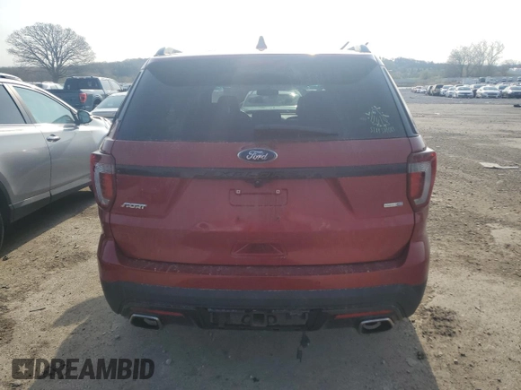 2016 Ford Explorer Sport with VIN 1FM5K8GT1GGC25930, listed as a Copart auction lot 54851565 with 125,691 mi miles and Non Repairable. Bid and sale history available at carsss.com. Image 6.