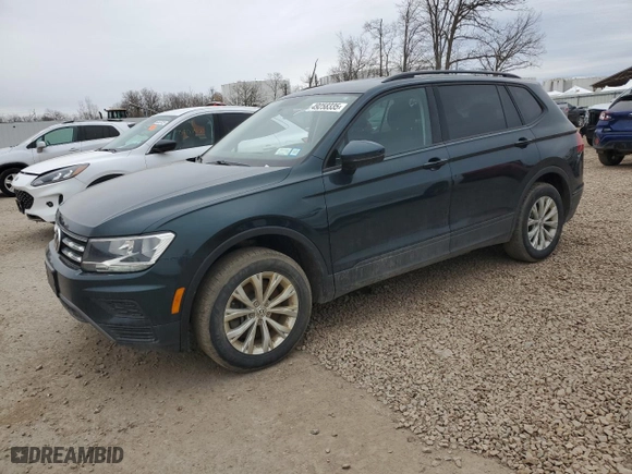 2019 Volkswagen Tiguan S with VIN 3VV0B7AX5KM162349, listed as a Copart auction lot 49258335 with 87,347 mi miles and Salvage Title. Bid and sale history available at carsss.com. Image 1.