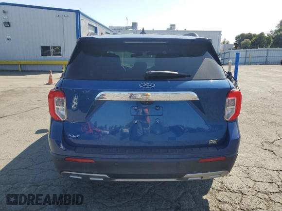 2022 Ford Explorer XLT with VIN 1FMSK7DH5NGB19667, listed as a Copart auction lot 60838495 with 45,469 mi miles and Salvage title. Bid and sale history available at DreamBid. Image 6.