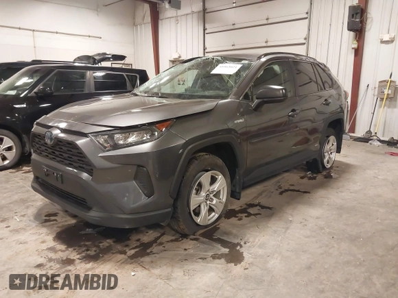 2021 Toyota RAV4 Hybrid LE with VIN 4T3LWRFV7MU043786, listed as a IAAI auction lot 41063021 with 60,430 mi miles. Bid and sale history available at carsss.com. Image 2.