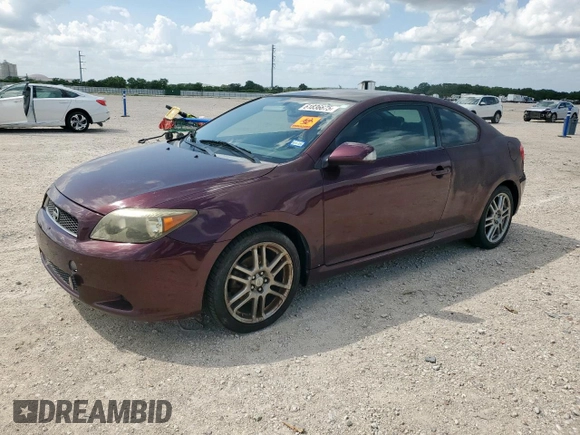 2007 Scion tC Spec with VIN JTKDE167870154942, listed as a Copart auction lot 61836675 with 186,257 mi miles and Salvage title. Bid and sale history available at DreamBid. Image 1.