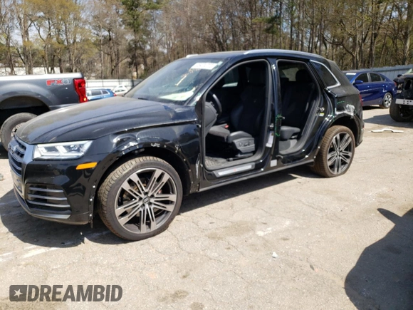2020 Audi SQ5 Premium Plus with VIN WA1B4AFYXL2037124, listed as a Copart auction lot 45474703 with 17,609 mi miles. Bid and sale history available at carsss.com. Image 1.