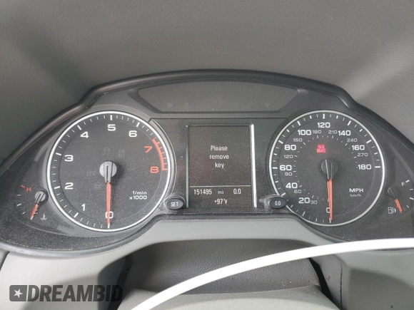 2012 Audi Q5 Premium Plus with VIN WA1LFAFP2CA009359, listed as a Copart auction lot 62371905 with 151,495 mi miles and Clean title. Bid and sale history available at DreamBid. Image 9.