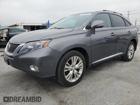2012 Lexus RX 450h with VIN JTJBC1BA8C2433180, listed as a Copart auction lot 53273535 with 166,620 mi miles and Salvage Title. Bid and sale history available at DreamBid. Image 1.