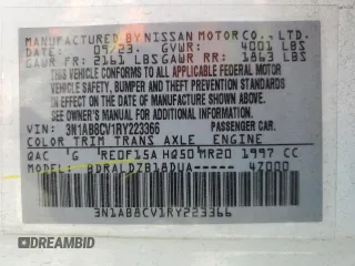 2024 Nissan Sentra SV z VIN 3N1AB8CV1RY223366, wystawiony jako Copart lot #55123645 z przebiegiem 14 736 mil mil oraz Szkoda całkowita • Salvage title. Historia ofert i sprzedaży dostępna na DreamBid. Obrazek 12.