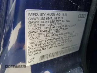 2022 Audi RS Q8 z VIN WU1ARBF19ND008770, wystawiony jako Copart lot #55914865 z przebiegiem 16 393 mil mil oraz Szkoda całkowita • Salvage title. Historia ofert i sprzedaży dostępna na DreamBid. Obrazek 13.