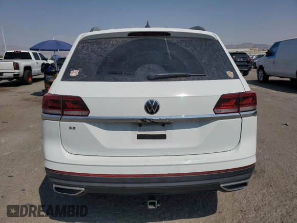 2021 Volkswagen Atlas SE with VIN 1V2JP2CA8MC597613, listed as a Copart auction lot 71051474 with 79,234 mi miles and Salvage title. Bid and sale history available at DreamBid. Image 6.