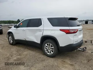 2019 Chevrolet Traverse LS z VIN 1GNERFKW5KJ281765, wystawiony jako Copart lot #57705285 z przebiegiem 34 820 mil mil oraz Szkoda całkowita • Salvage title. Historia ofert i sprzedaży dostępna na DreamBid. Obrazek 2.