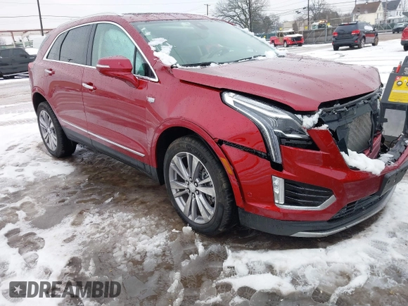 2023 Cadillac XT5 AWD Premium Luxury with VIN 1GYKNDRS6PZ111495, listed as a IAAI auction lot 41185409 with 15,555 mi miles and . Bid and sale history available at DreamBid. Image 1.