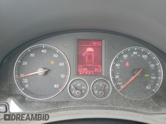 2006 Volkswagen Jetta 2.5L with VIN 3VWSF71K36M622515, listed as a Copart auction lot 54454535 with 82,105 mi miles and Salvage title. Bid and sale history available at DreamBid. Image 9.