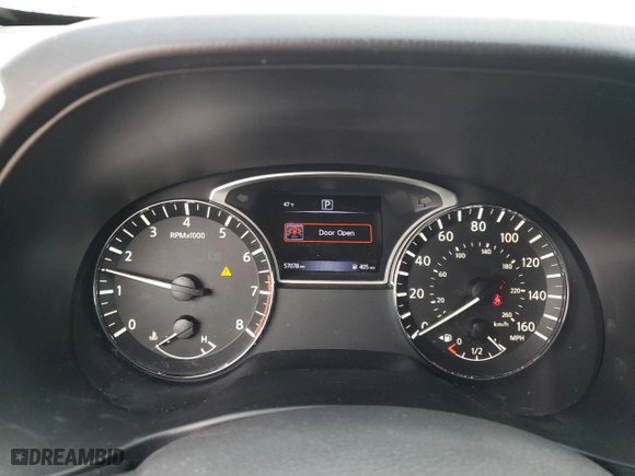 2016 Nissan Pathfinder SV with VIN 5N1AR2MN8GC663767, listed as a Copart auction lot 45765855 with 57,078 mi miles and Salvage Title. Bid and sale history available at carsss.com. Image 9.