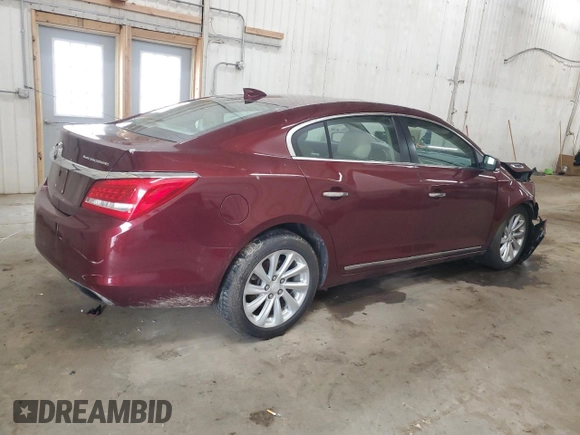 2015 Buick LaCrosse Leather with VIN 1G4GB5G36FF134728, listed as a Copart auction lot 54539605 with 146,034 mi miles and Salvage Title. Bid and sale history available at carsss.com. Image 3.