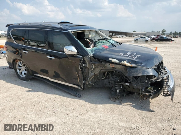 2013 Infiniti QX56 with VIN JN8AZ2NF1D9550493, listed as a Copart auction lot 66333964 with 153,546 mi miles and Non Repairable. Bid and sale history available at carsss.com. Image 4.