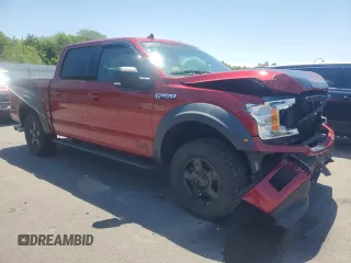 2018 Ford F-150 XL with VIN 1FTEW1E59JFE69696, listed as a Copart auction lot 55528584 with 77,186 mi miles and Salvage Title. Bid and sale history available at carsss.com. Image 4.