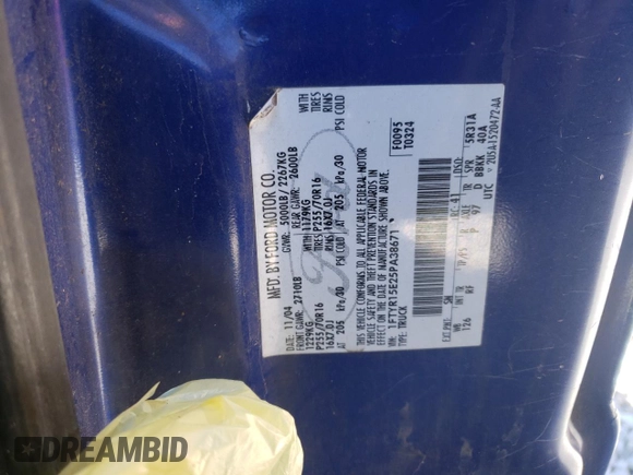 2005 Ford Ranger XL with VIN 1FTYR15E25PA38671, listed as a Copart auction lot 48487875 with Not Provided miles and Non Repairable. Bid and sale history available at DreamBid. Image 12.