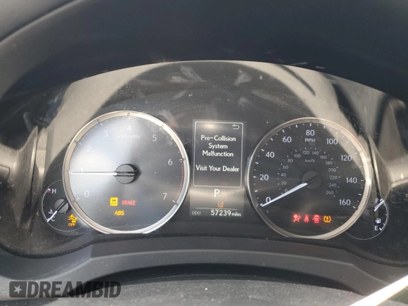 2020 Lexus IS 300 with VIN JTHAA1D21L5108510, listed as a Copart auction lot 56178025 with 57,239 mi miles and Non repairable. Bid and sale history available at DreamBid. Image 9.