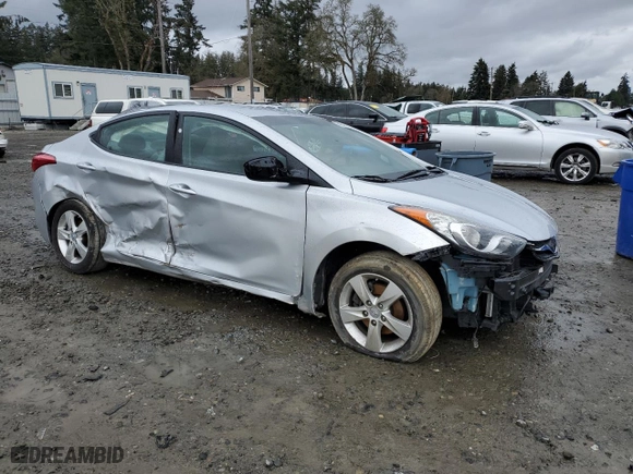 2012 Hyundai Elantra Limited with VIN 5NPDH4AE6CH141027, listed as a Copart auction lot 50680595 with 0 mi miles and Salvage Title. Bid and sale history available at carsss.com. Image 4.