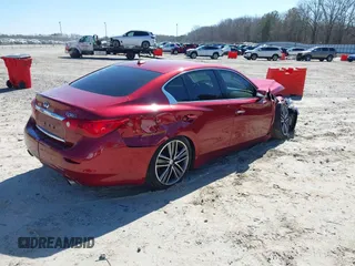 2015 Infiniti Q50 Premium with VIN JN1BV7AP6FM339042, listed as a IAAI auction lot 41645935 with 109,439 mi miles. Bid and sale history available at carsss.com. Image 4.