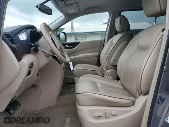 2014 Nissan Quest S with VIN JN8AE2KP9E9105056, listed as a Copart auction lot 56594235 with 117,103 mi miles and Clean title. Bid and sale history available at DreamBid. Image 7.