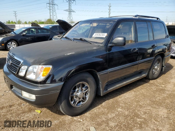 2002 Lexus LX 470 z VIN JTJHT00W923521442, wystawiony jako Copart lot #55936255 z przebiegiem 184 103 mil mil oraz Tytuł czysty. Historia ofert i sprzedaży dostępna na DreamBid. Obrazek 1.