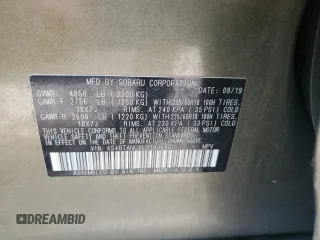 2020 Subaru Outback Limited with VIN 4S4BTANCXL3103580, listed as a Copart auction lot 59314255 with 56,850 mi miles and Salvage title. Bid and sale history available at DreamBid. Image 12.
