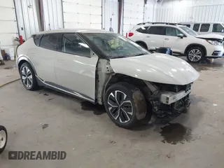 2022 Kia EV6 Wind with VIN KNDC34LA1N5028691, listed as a IAAI auction lot 41346742 with 110,944 mi miles. Bid and sale history available at carsss.com. Image 1.
