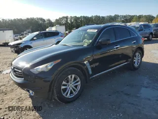 2015 Infiniti QX70 with VIN JN8CS1MU1FM380112, listed as a Copart auction lot 80019304 with 125,092 mi miles and Salvage Title. Bid and sale history available at DreamBid. Image 1.