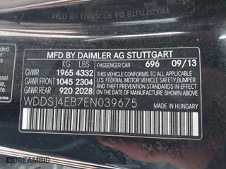2014 Mercedes-Benz CLA-Class CLA 250 with VIN WDDSJ4EB7EN039675, listed as a IAAI auction lot 41886268 with 109,952 mi miles. Bid and sale history available at carsss.com. Image 9.