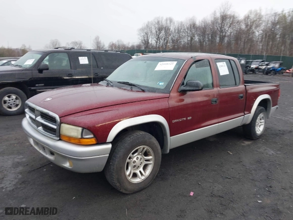 2002 Dodge Dakota SLT with VIN 1B7HL48N62S694380, listed as a IAAI auction lot 42008125 with 152,421 mi miles. Bid and sale history available at carsss.com. Image 2.
