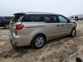 2015 Kia Sedona LX with VIN KNDMB5C16F6020174, listed as a Copart auction lot 45802495 with 103,570 mi miles and Salvage Title. Bid and sale history available at DreamBid. Image 3.