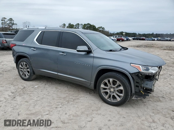 2018 Chevrolet Traverse Premier with VIN 1GNERKKW8JJ156024, listed as a Copart auction lot 46453915 with 128,527 mi miles and Salvage Title. Bid and sale history available at carsss.com. Image 4.