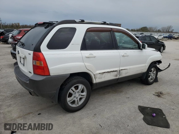 2005 Kia Sportage LX with VIN KNDJF723057125954, listed as a Copart auction lot 79454554 with 179,811 mi miles and Salvage Title. Bid and sale history available at carsss.com. Image 3.