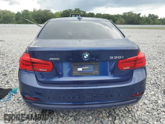 2018 BMW 3 Series 330i xDrive with VIN WBA8D9C54JEM31705, listed as a Copart auction lot 58026075 with 80,344 mi miles and Salvage title. Bid and sale history available at DreamBid. Image 6.