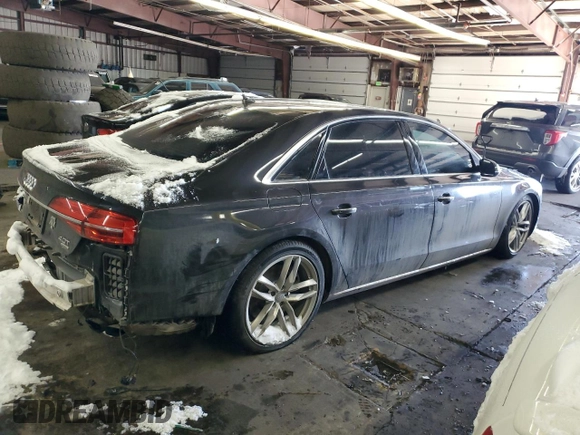 2015 Audi A8 L 4.0T with VIN WAU32AFD4FN007436, listed as a Copart auction lot 89020695 with 0 mi miles and Salvage Title. Bid and sale history available at carsss.com. Image 3.