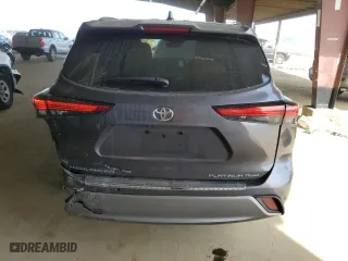 2022 Toyota Highlander Platinum with VIN 5TDFZRBH4NS190039, listed as a Copart auction lot 46864285 with 42,837 mi miles and Salvage Title. Bid and sale history available at carsss.com. Image 6.