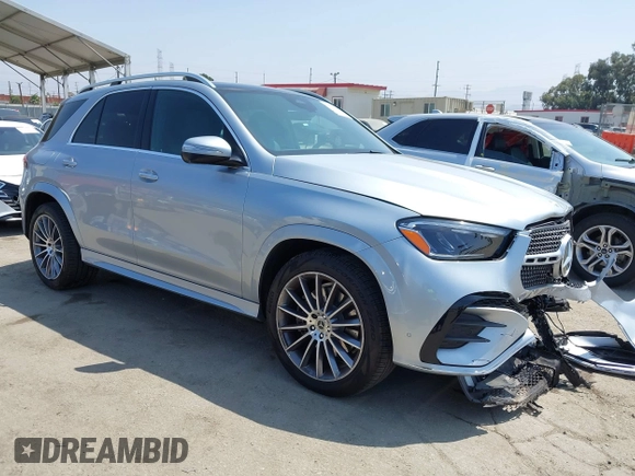 2024 Mercedes-Benz GLE 450 with VIN 4JGFB5KB2RB020084, listed as a IAAI auction lot 42597712 with 24,222 mi miles and . Bid and sale history available at DreamBid. Image 1.