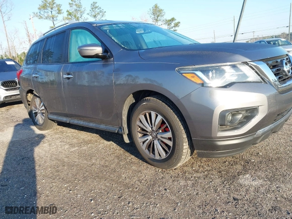 2017 Nissan Pathfinder SV with VIN 5N1DR2MN3HC660984, listed as a IAAI auction lot 41663918 with 118,793 mi miles. Bid and sale history available at carsss.com. Image 1.