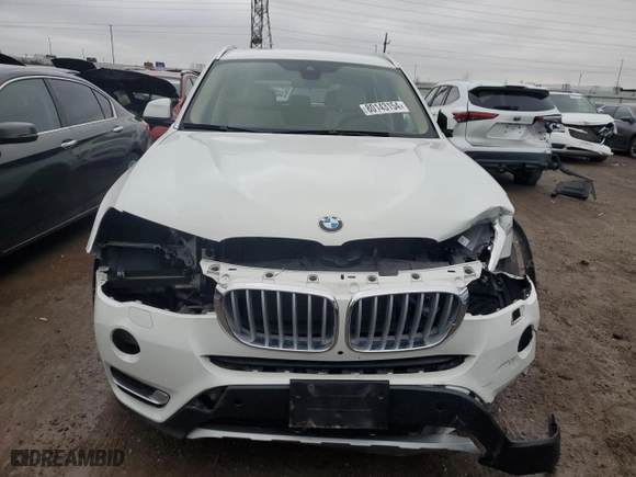2015 BMW X3 xDrive28i with VIN 5UXWX9C57F0D47790, listed as a Copart auction lot 80143154 with 98,004 mi miles and Salvage Title. Bid and sale history available at carsss.com. Image 5.