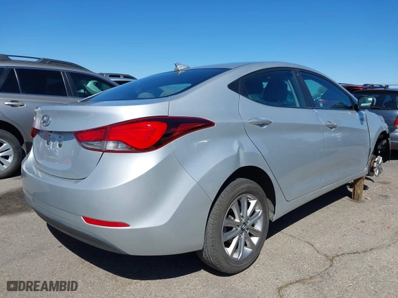 2016 Hyundai Elantra SE with VIN 5NPDH4AE7GH654504, listed as a IAAI auction lot 41824001 with 99,468 mi miles. Bid and sale history available at carsss.com. Image 4.