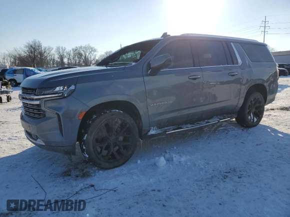 2021 Chevrolet Suburban LT z VIN 1GNSCCKD4MR260637, wystawiony jako Copart lot #41653615 z przebiegiem 94 807 mil mil oraz Szkoda całkowita • Salvage title. Historia ofert i sprzedaży dostępna na DreamBid. Obrazek 1.