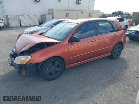 2007 Kia Spectra with VIN KNAFE161275003137, listed as a IAAI auction lot 41697530 with 256,834 mi miles. Bid and sale history available at carsss.com. Image 18.