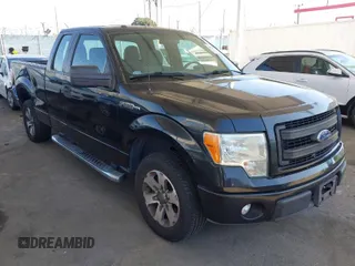 2014 Ford F-150 XL with VIN 1FTEX1CM2EKD81495, listed as a IAAI auction lot 41995506 with 150,500 mi miles. Bid and sale history available at carsss.com. Image 1.