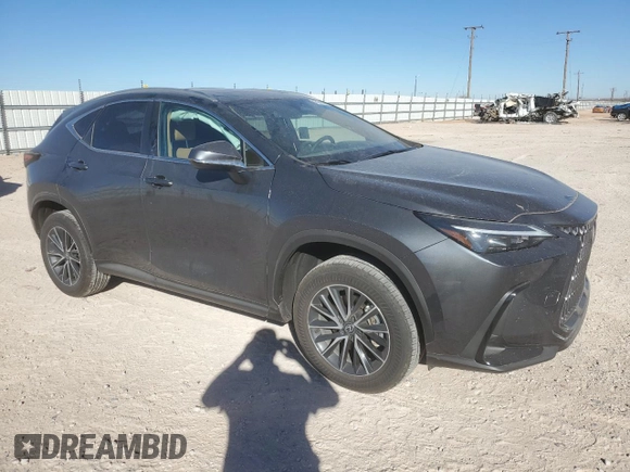 2025 Lexus NX with VIN 2T2ADCAZ8SC019651, listed as a Copart auction lot 46261345 with 9,758 mi miles and Salvage Title. Bid and sale history available at carsss.com. Image 4.