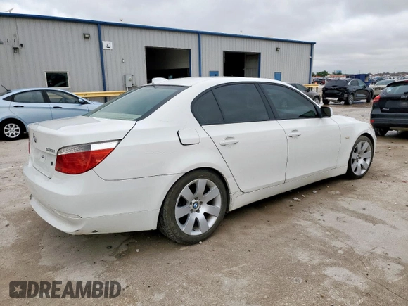 2005 BMW 5 Series 530i with VIN WBANA73565CR57531, listed as a Copart auction lot 55157635 with 231,388 mi miles and Clean Title. Bid and sale history available at carsss.com. Image 3.